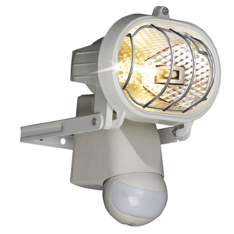 120W White Oval Floodlight With Pir Motion Sensor