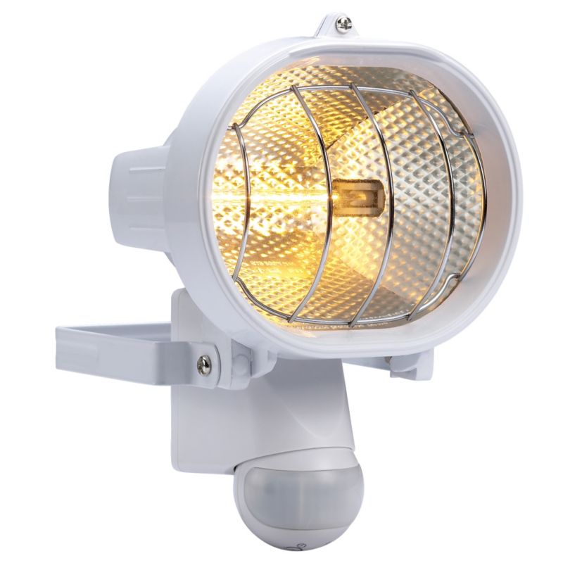 230W White Oval Floodlight With Pir Motion Sensor