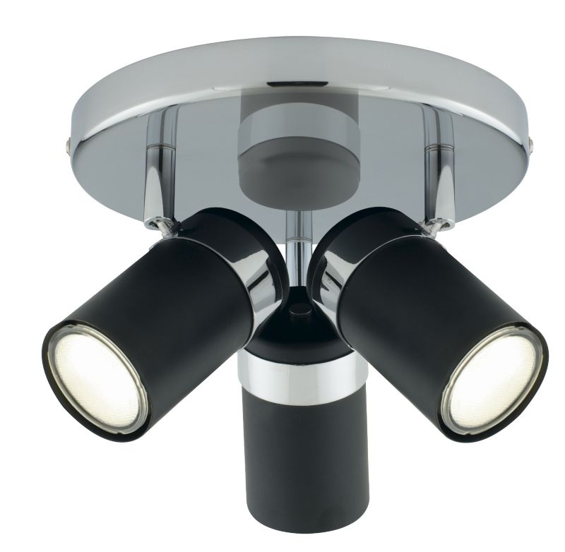 Plexo Round Black Spotlight