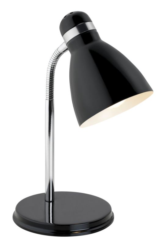 Lights by BandQ Shelley Small Desk Lamp Black