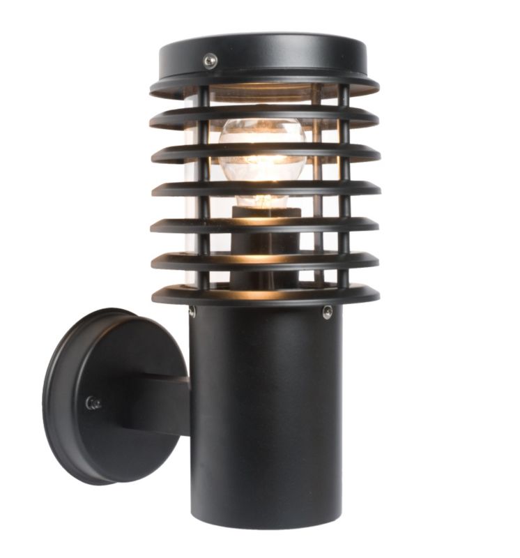 Clipper Louvred Wall Lantern 7485 Matt Black