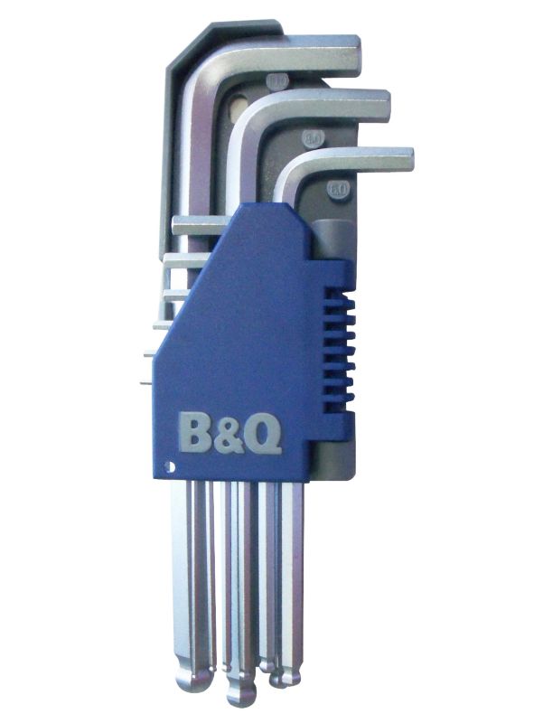 BampQ 9 Piece Long Arm Ball Point Hex Key Set