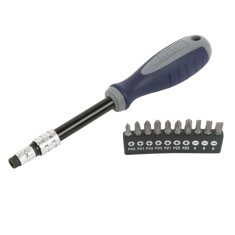 BampQ Flexi Extendable Driver amp 10 Piece Bit Set