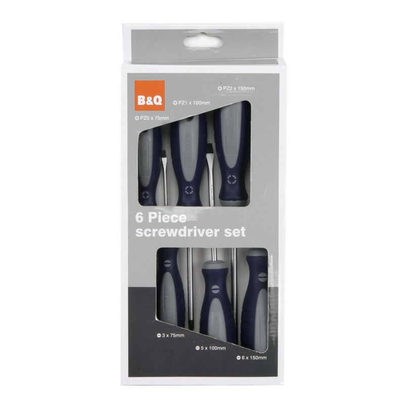 BandQ 6pc Screwdriver Set