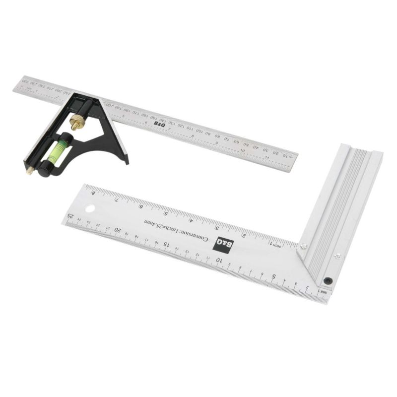 BampQ 300mm Combination Square And 250mm Square Set