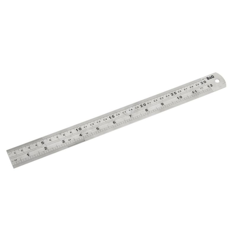 B&Q 300mm Stainless Steel Ruler