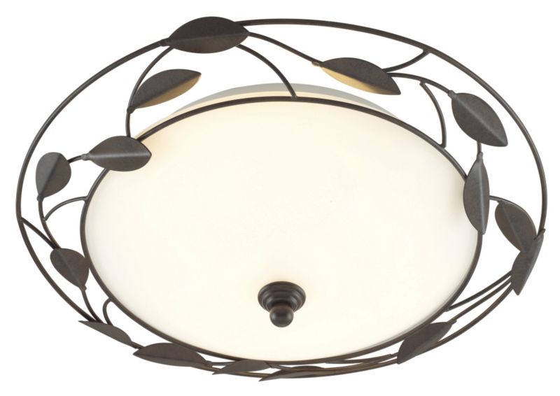 Lights by B&Q Chloe Chocolate & Brushed Gold Effect Ceiling Light with Frosted Glass Shade