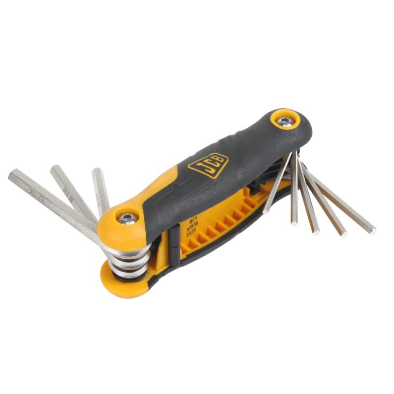 JCB Metric Folding Hex Key Set