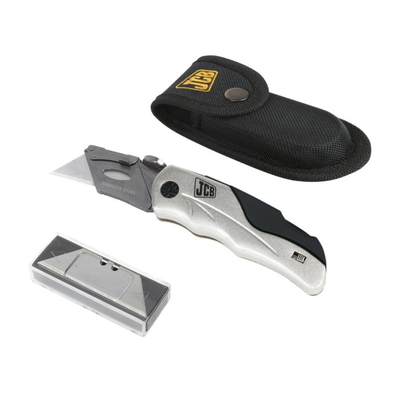 JCB Lockback Knife With Pouch