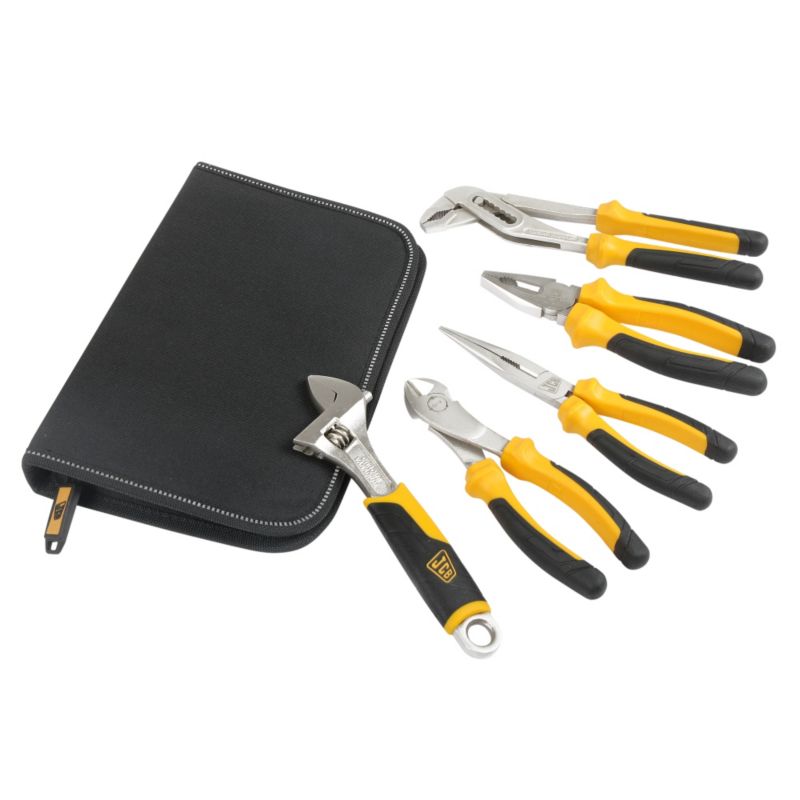 JCB 5pc Plier & Wrench Set