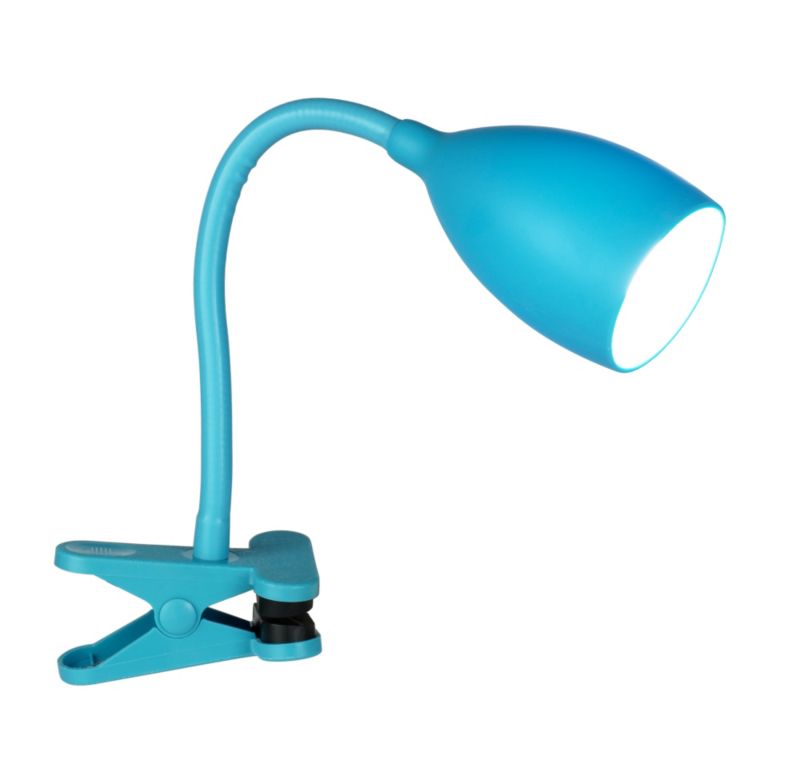 Lights by B&Q Dana Silicon Clip Lamp Blue