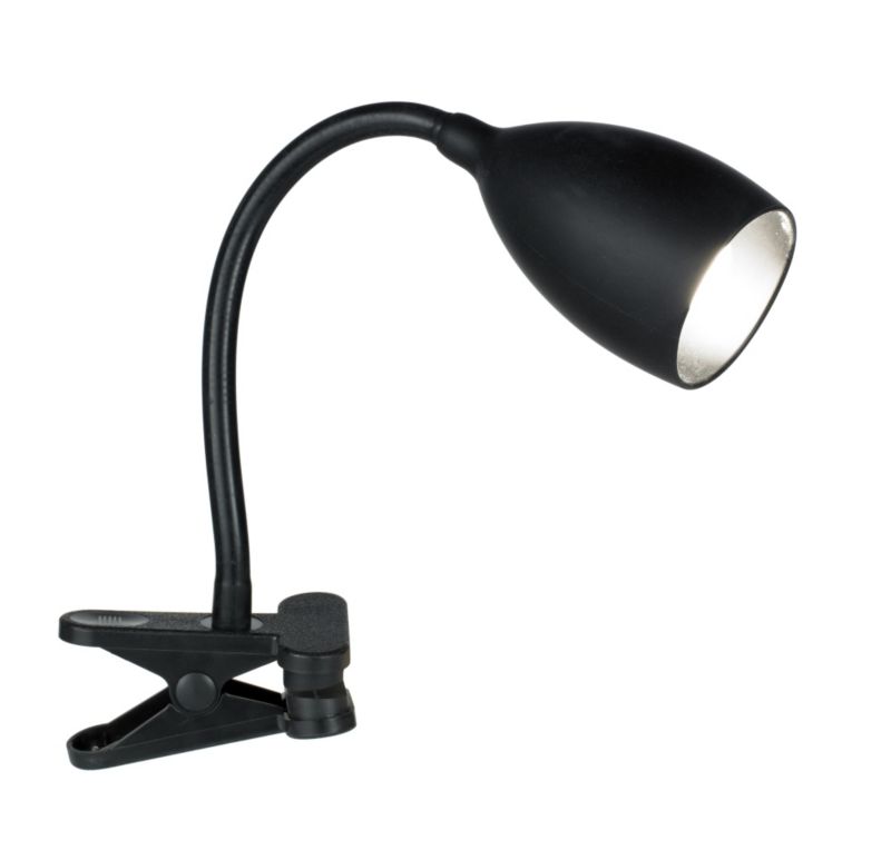 Lights by B&Q Dana Silicon Clip Lamp Jungle Black