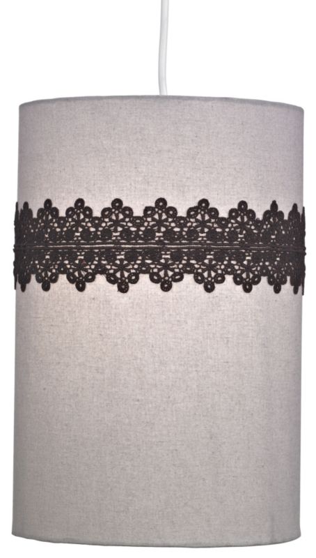 Colours by BampQ Edith Lace Panel Cylinder Shade DoveGrape