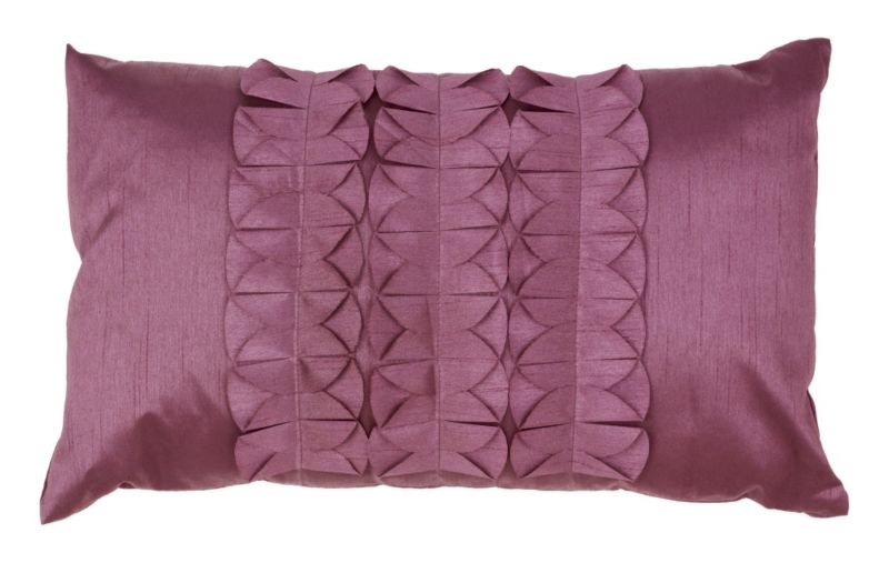 Colours by B&Q Ruffle Pleat Cushion Dove (L)50 x (W)30cm