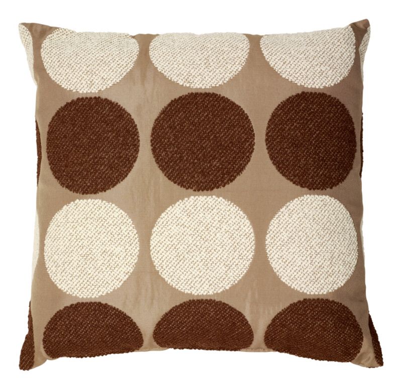 Colours by B&Q Chenille Spot Cushion 43 x 43 cm Natural (L)43 x (W)43cm