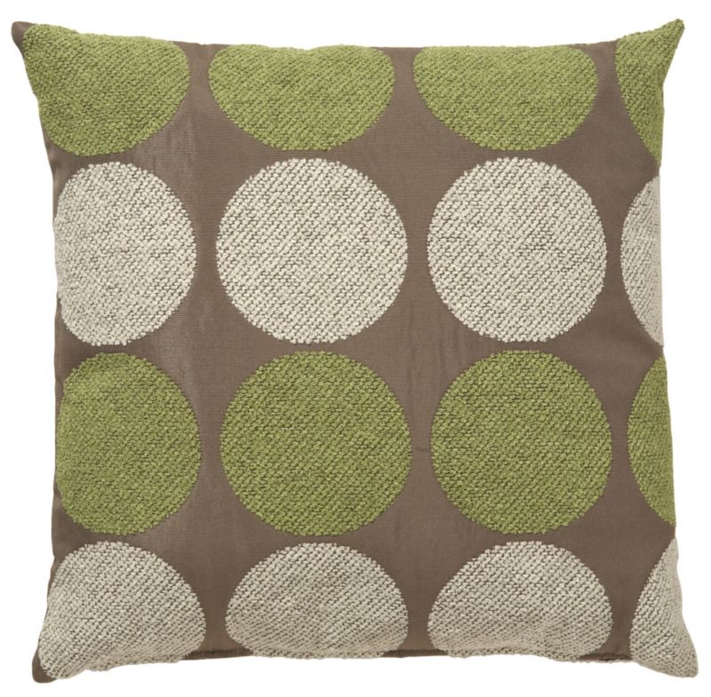 Colours by BampQ Chenille Spot Cushion 43 x 43 cm Green Spot L43 x W43cm