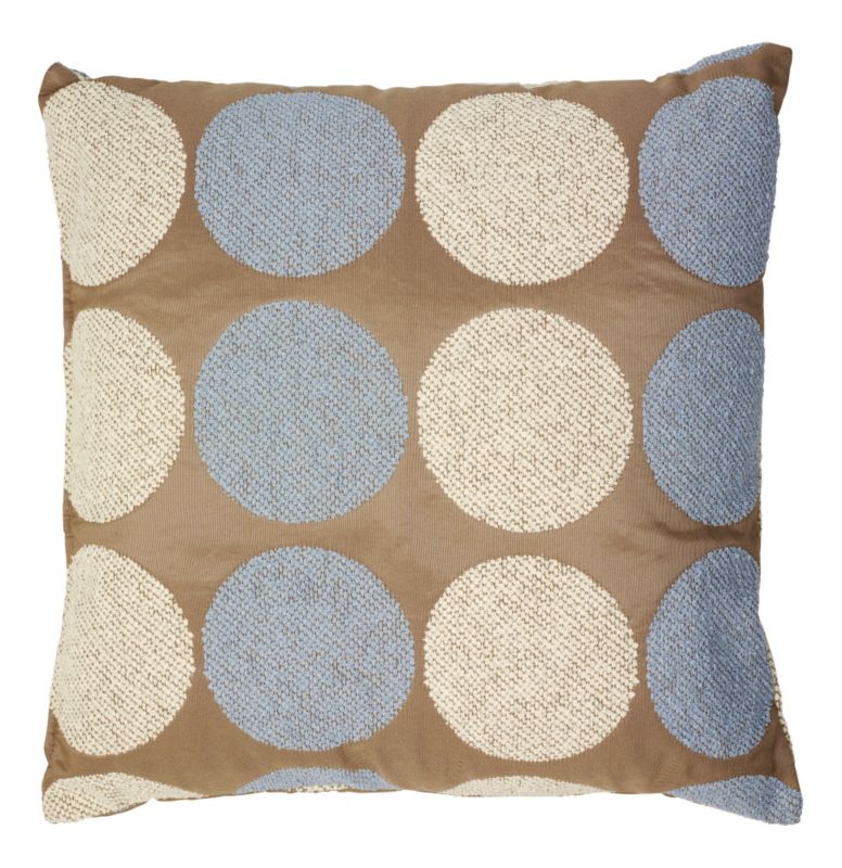 Colours by B&Q Chenille Spot Cushion 43 x 43 cm Blue Spot (L)43 x (W)43cm