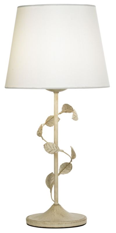 Eva Cream Table Lamp With Fabric Shade