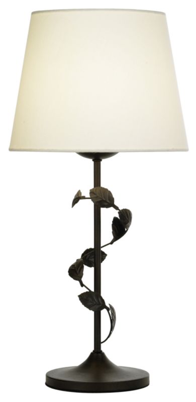 Eva Chocolate Table Lamp With Fabric Shade