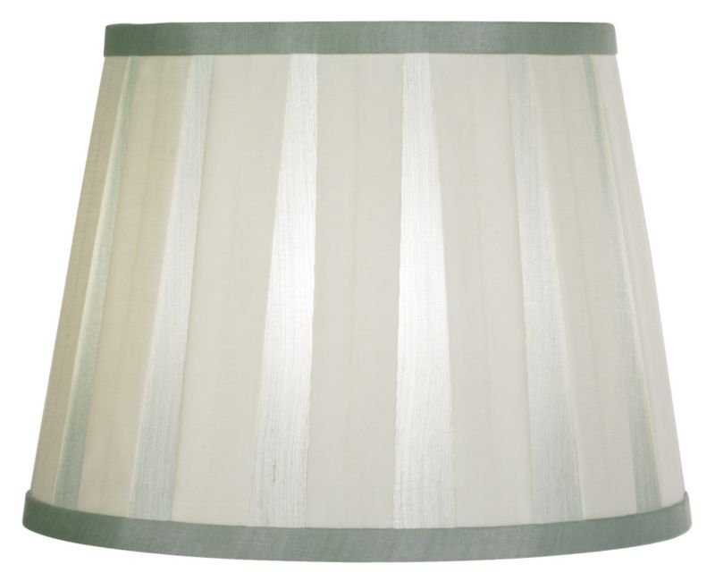 Colours by B&Q Margaret Fabric Shade Duck Egg/Ivory Effect