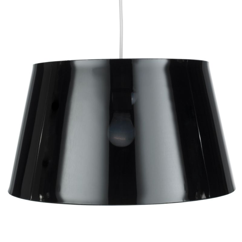 Lights by BandQ Astrid Mirror Effect Plastic Pendant Shade Black