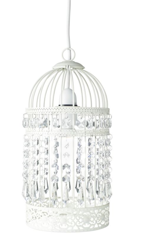 Lights by B&Q Isobel Birdcage Pendant Shade Cream