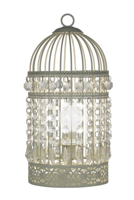 Lights by BandQ Isobel Birdcage Table Lamp Cream