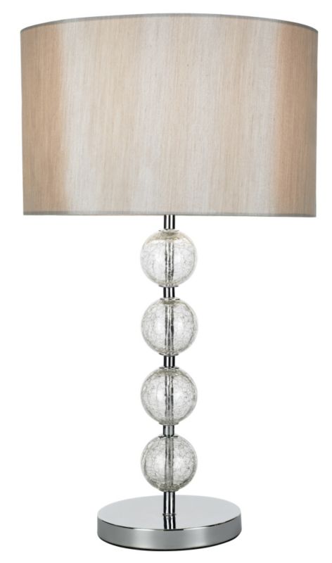 Gina Crackle Ball Chrome Effect Table Lamp
