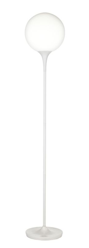 Lights by B&Q Pandora Opal Glass Globe Floor Lamp White