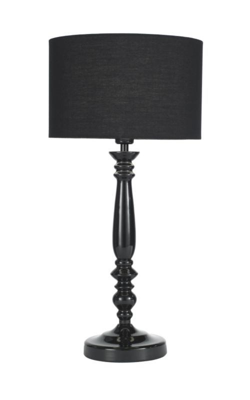 Lights by BandQ Angelina Large Table Lamp Black