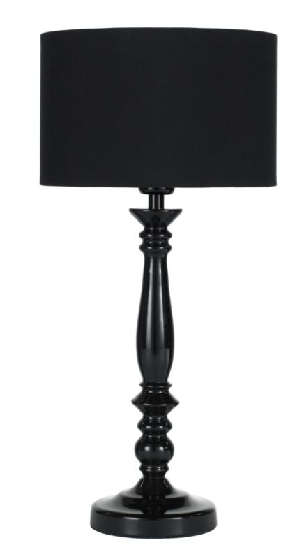 Lights by B&Q Angelina Large Table Lamp Black