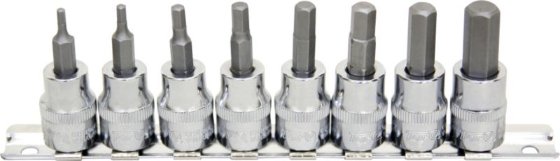 Torq 8Pc Hex Bit Socket Rail