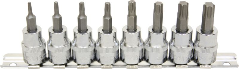 Torq 8Pc Star Bit Socket Rail