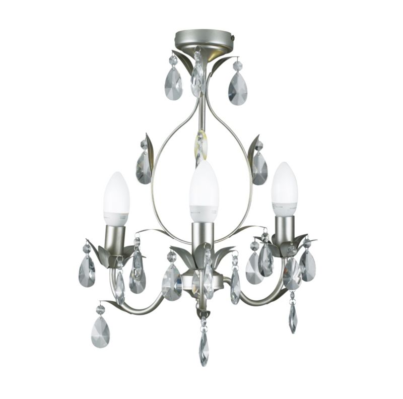 Lights Collection by BandQ Kingston Semi Flush Ceiling Light ChampagneGold Effect