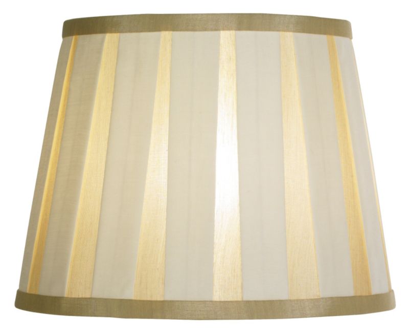 Colours by B&Q Margaret Golden Fabric Shade Gold Effect/Ivory Effect