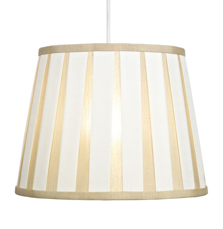 Colours by B&Q Margaret Fabric Shade Gold Effect/Ivory Effect