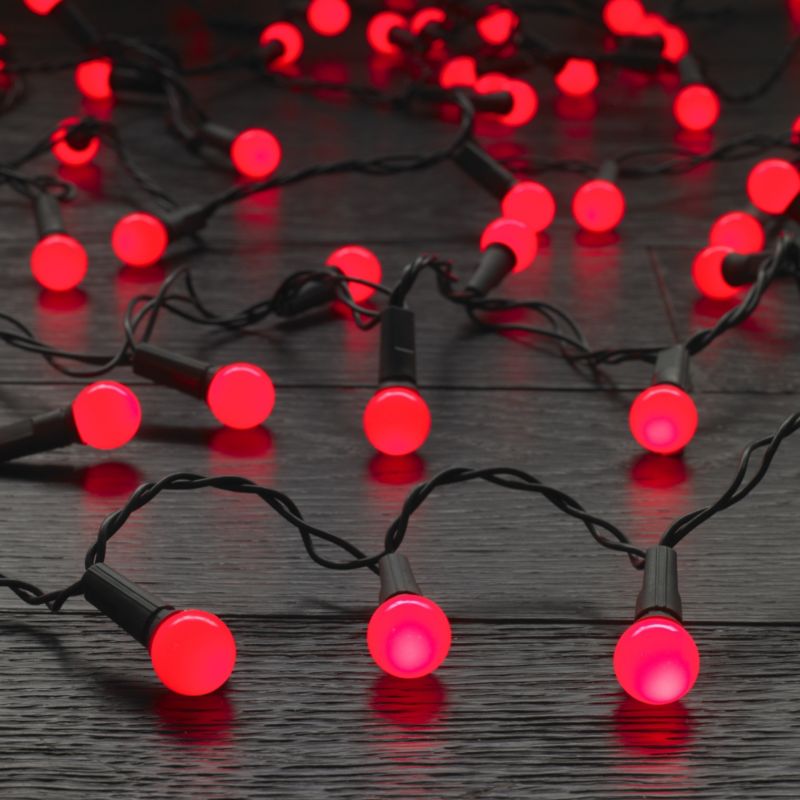 100 Red Holly Berry LED Lights