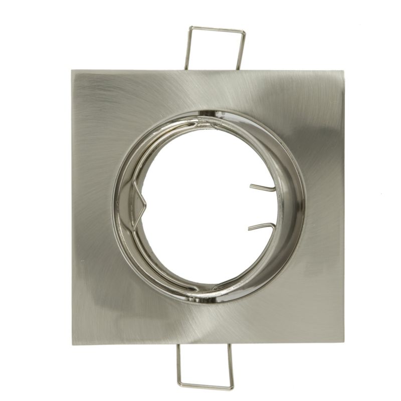 Lights by B&Q Downlight Surround Square Tilting Chrome Effect