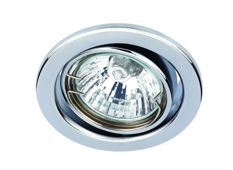 Lights by B&Q Low Voltage Polished Chrome Plated Tilting Downlight