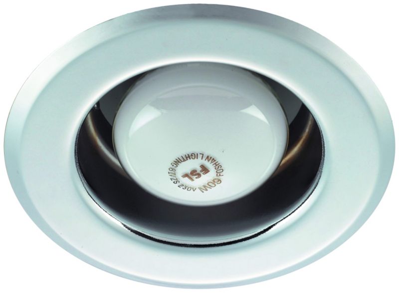 Pressed Chrome Plated 90mm Fixed Downlight