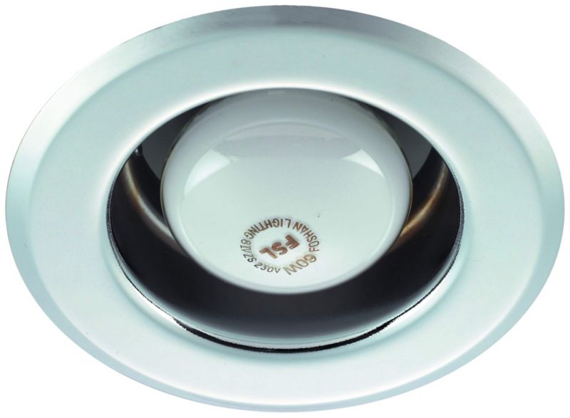 Lights by B&Q Fixed Downlight Pressed Chrome Plated