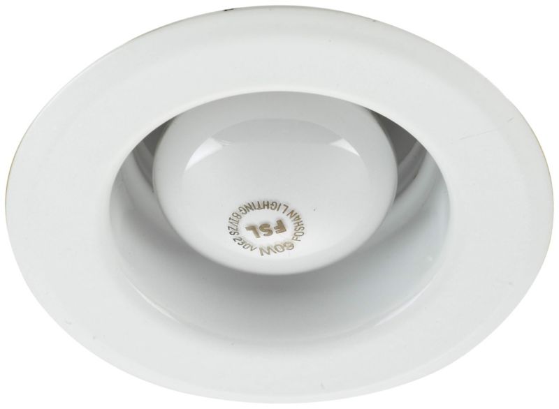 Lights by B&Q Fixed Downlight White Pressed Steel