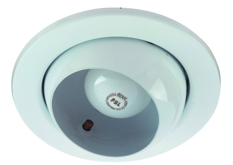 Lights by B&Q Eyeball Downlight Pressed White