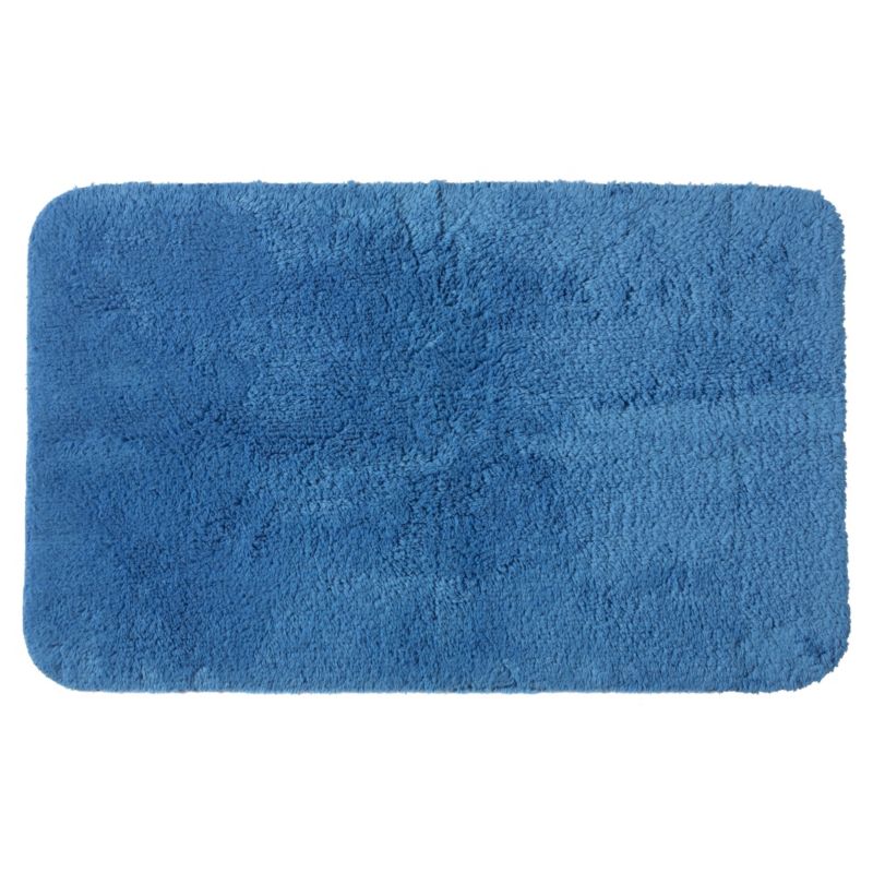 B&Q Value Bath Mat Blue