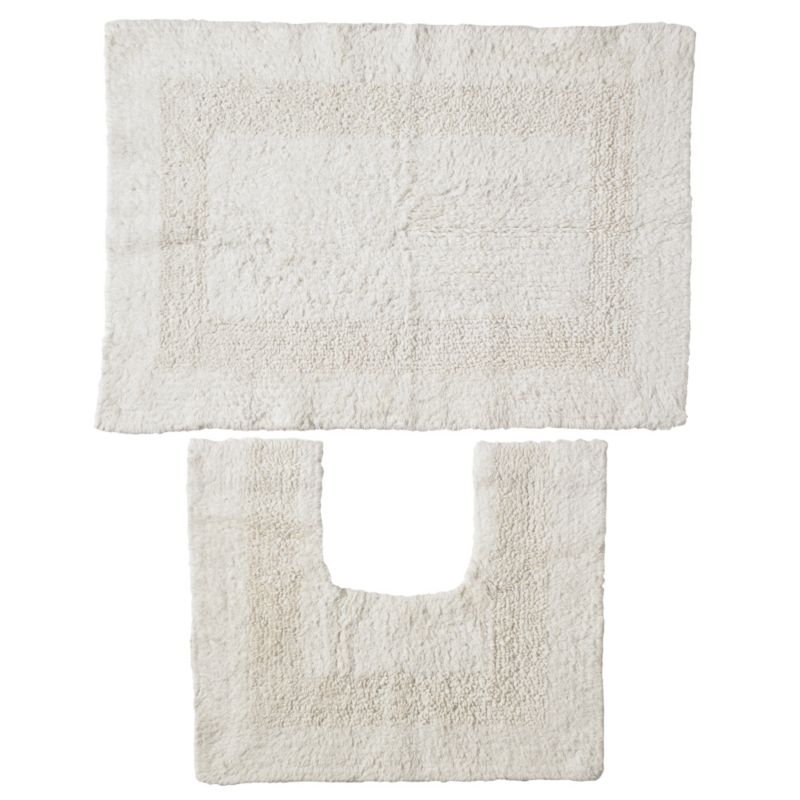 BandQ Bath Mat and Pedestal Set Cream