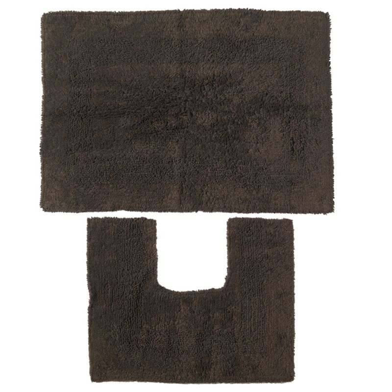 BampQ Bath Mat amp Pedestal Set Chocolate