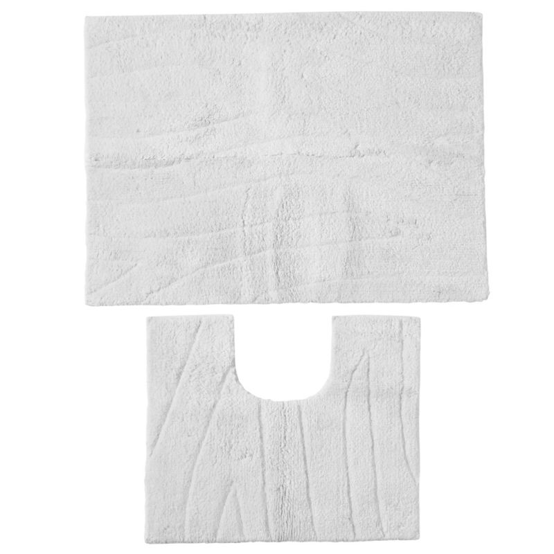 Cooke & Lewis Luxury Bath Mat & Pedestal Set White