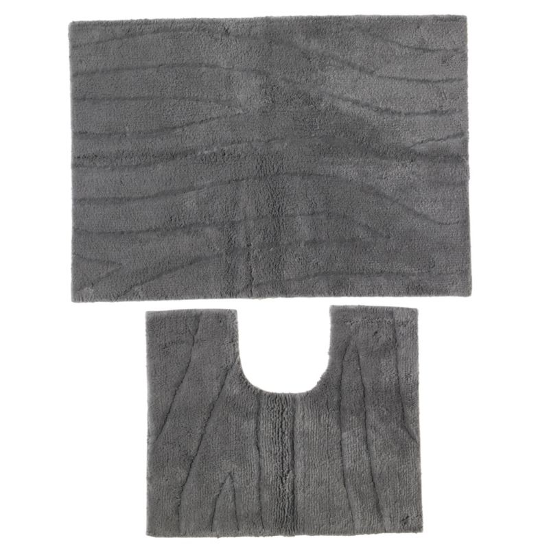 Cooke & Lewis Luxury Bath Mat & Pedestal Set Slate