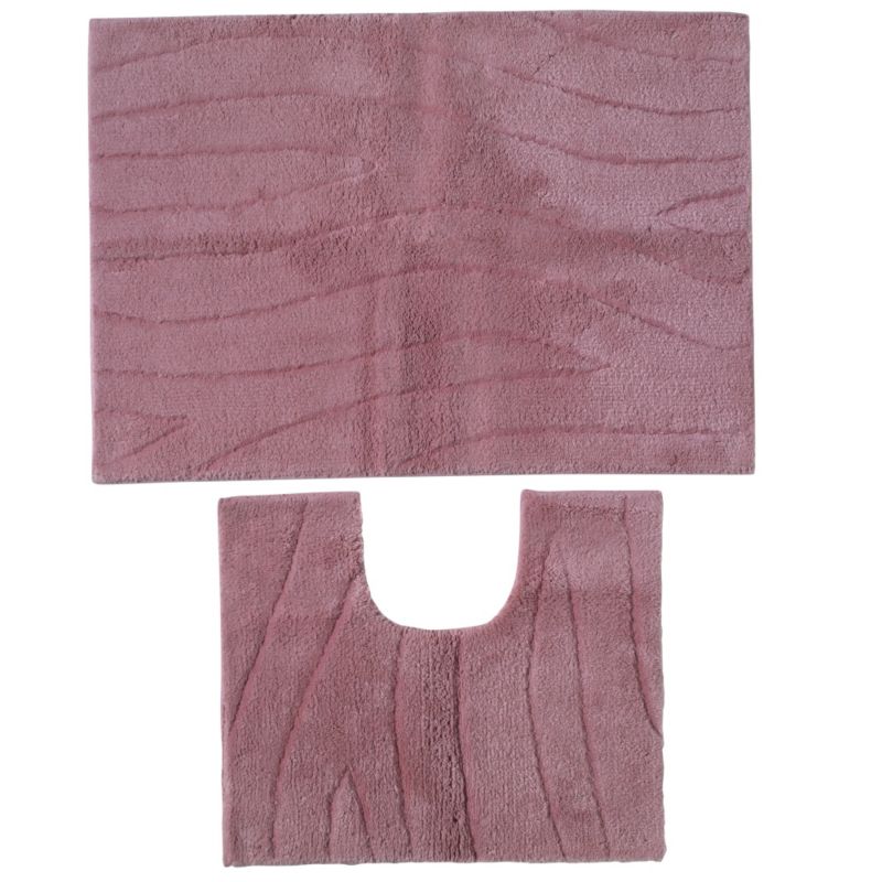 Cooke & Lewis Luxury Bath Mat & Pedestal Set B/Pink