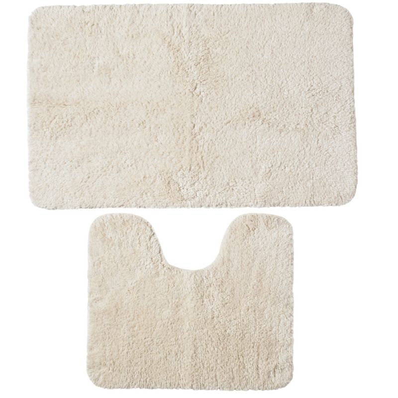 BandQ Value Bath Mat and Pedestal Set Cream